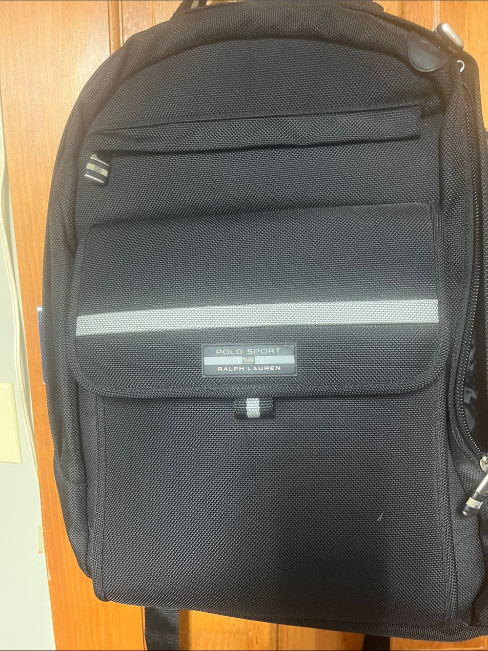 Polo by Ralph Lauren Black Men's Backpack with Reflective Strip